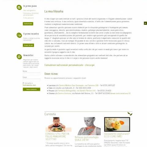 Creazione sito web per biologa nutrizionista